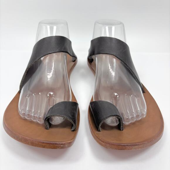 Cydwoq Sandals 39 / 9 Toe Ring Loop Leather Thong Hillary Hand Made in USA Boho - Picture 2 of 9